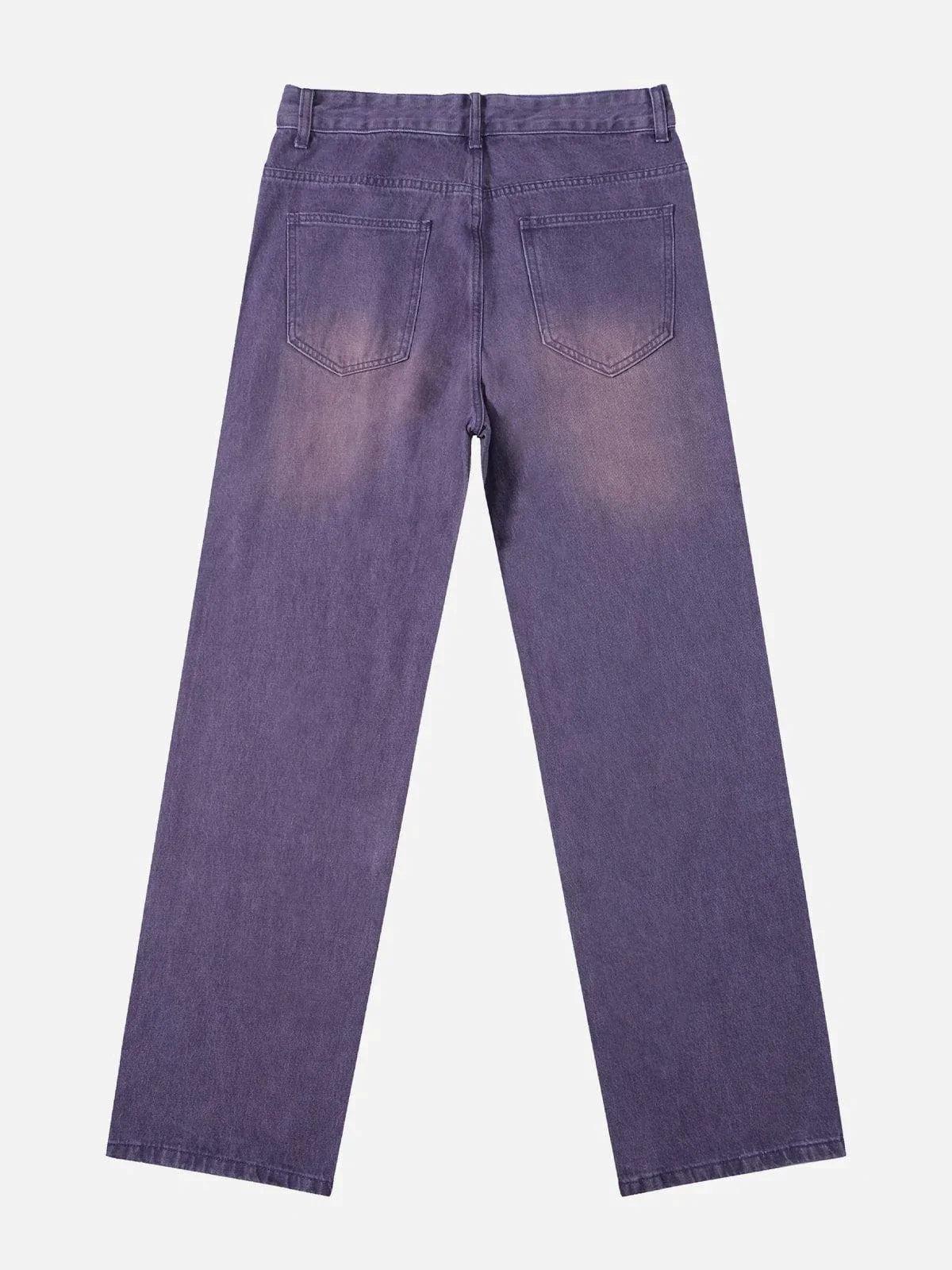 Vintage Solid Gradient Jeans