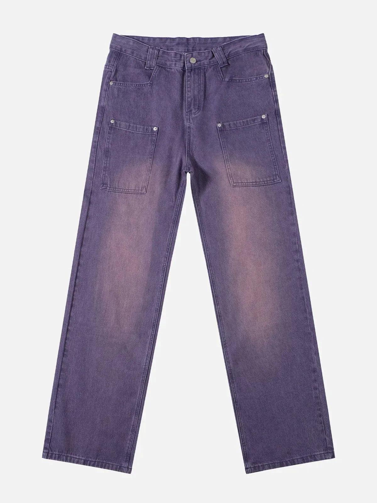 Vintage Solid Gradient Jeans
