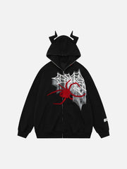 Vintage Spider Hooded Sweatshirt
