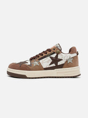 Vintage Star Patchwork Skate Shoes