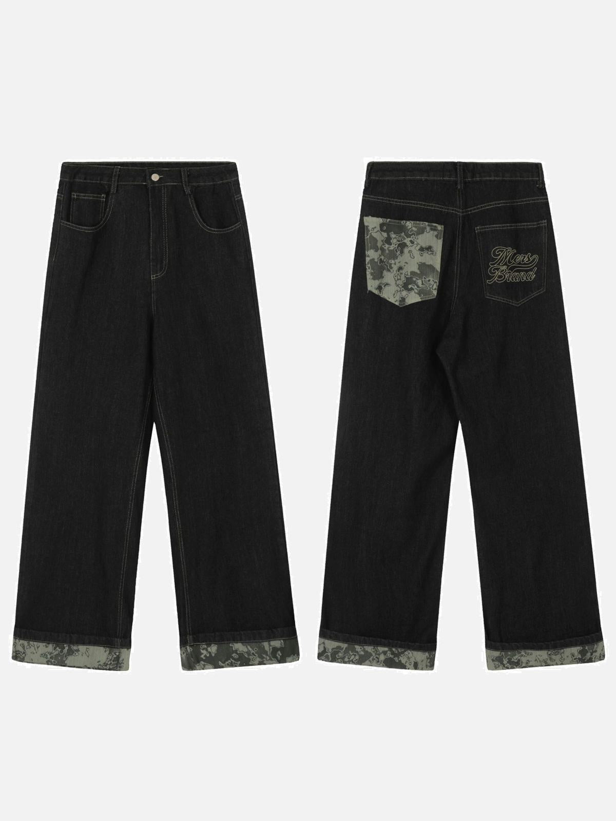 Vintage Straight Leg Rolled Hem Jeans