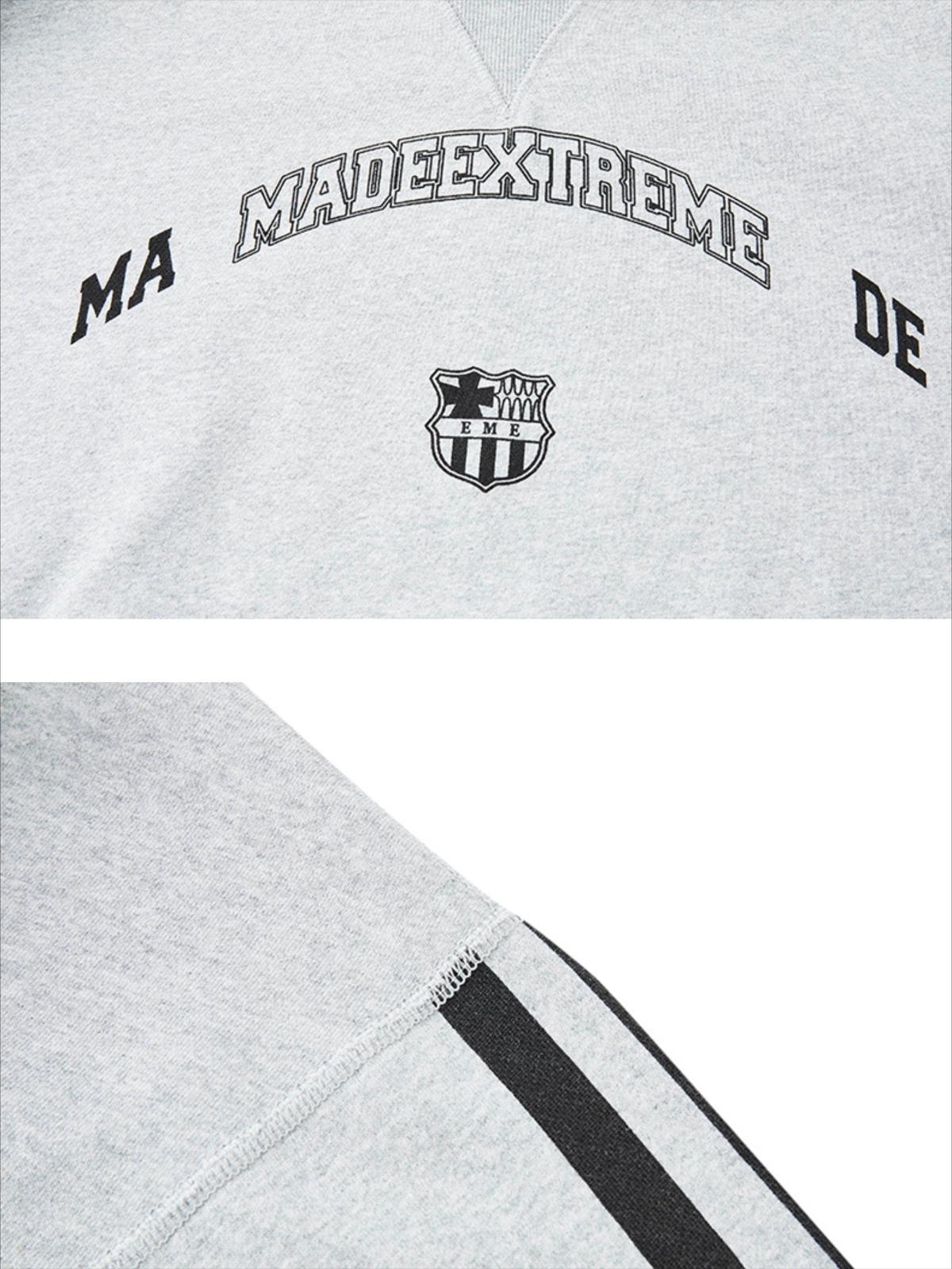Vintage Stripe Print Hoodie