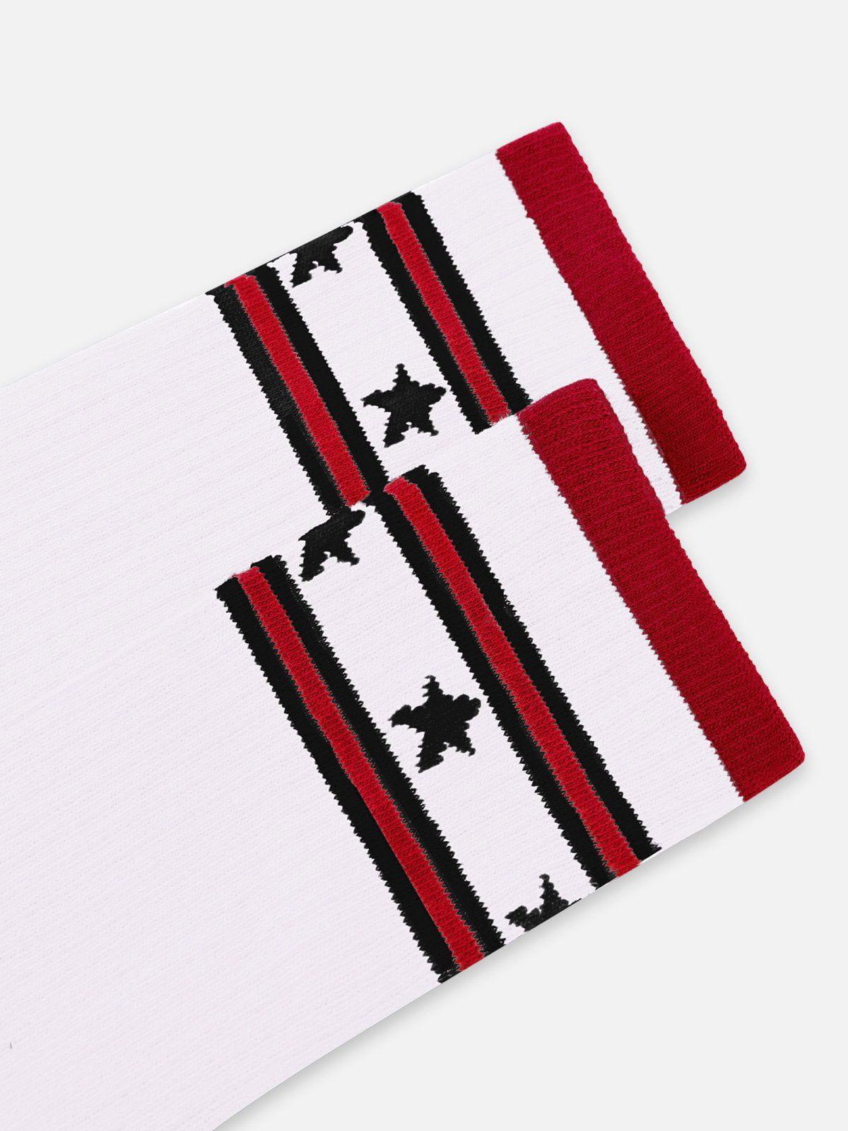 Vintage Stripe Star Graphic Socks
