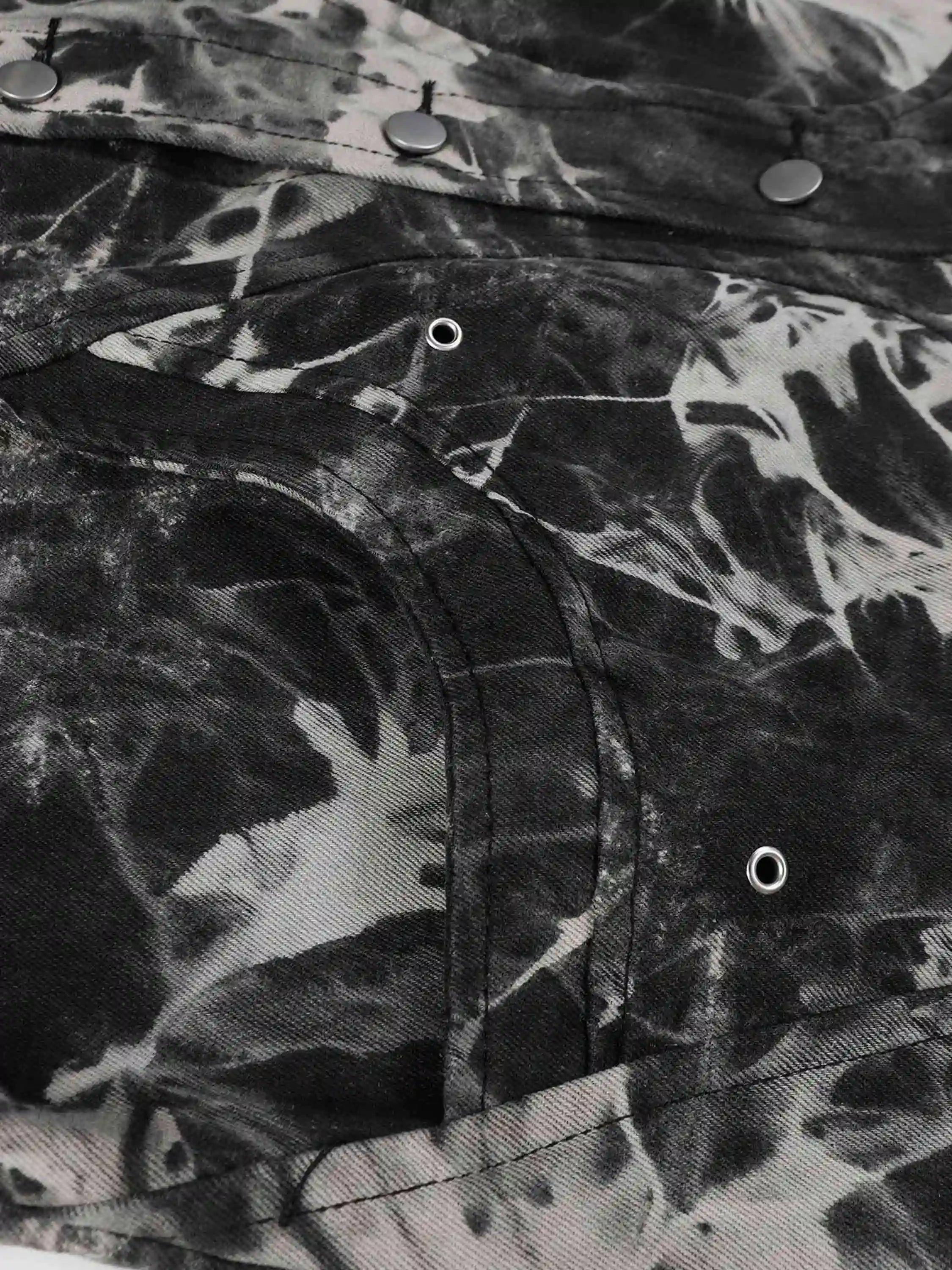 Vintage Tie-Dye Denim Jacket