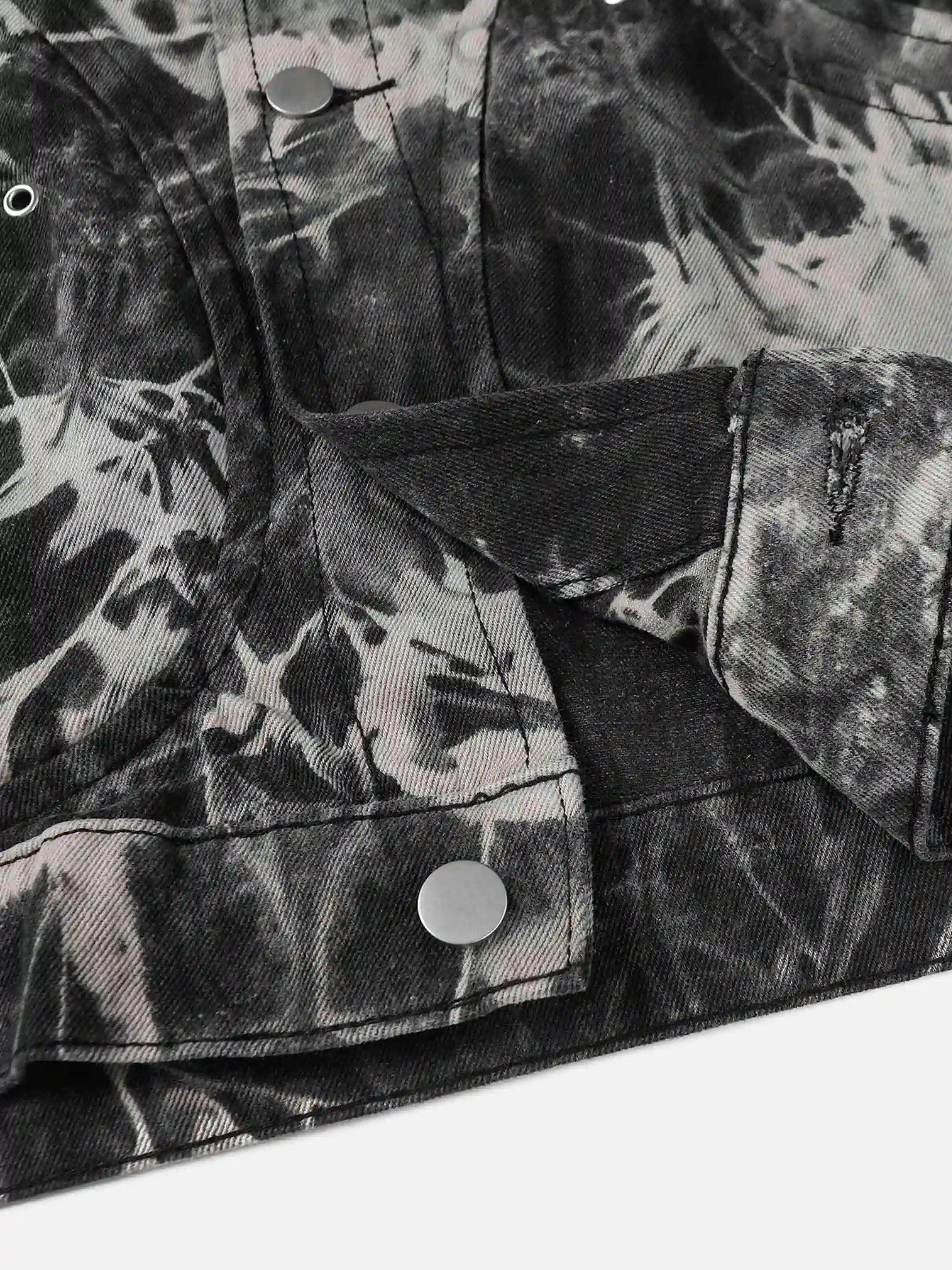 Vintage Tie-Dye Denim Jacket