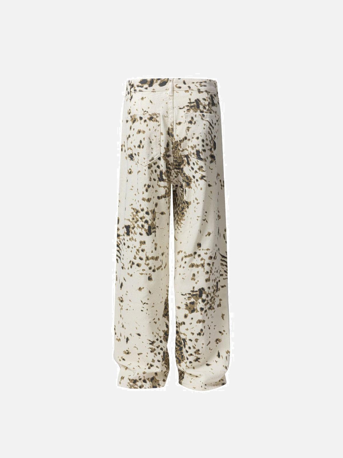 Vintage Tie-Dye Straight Jeans