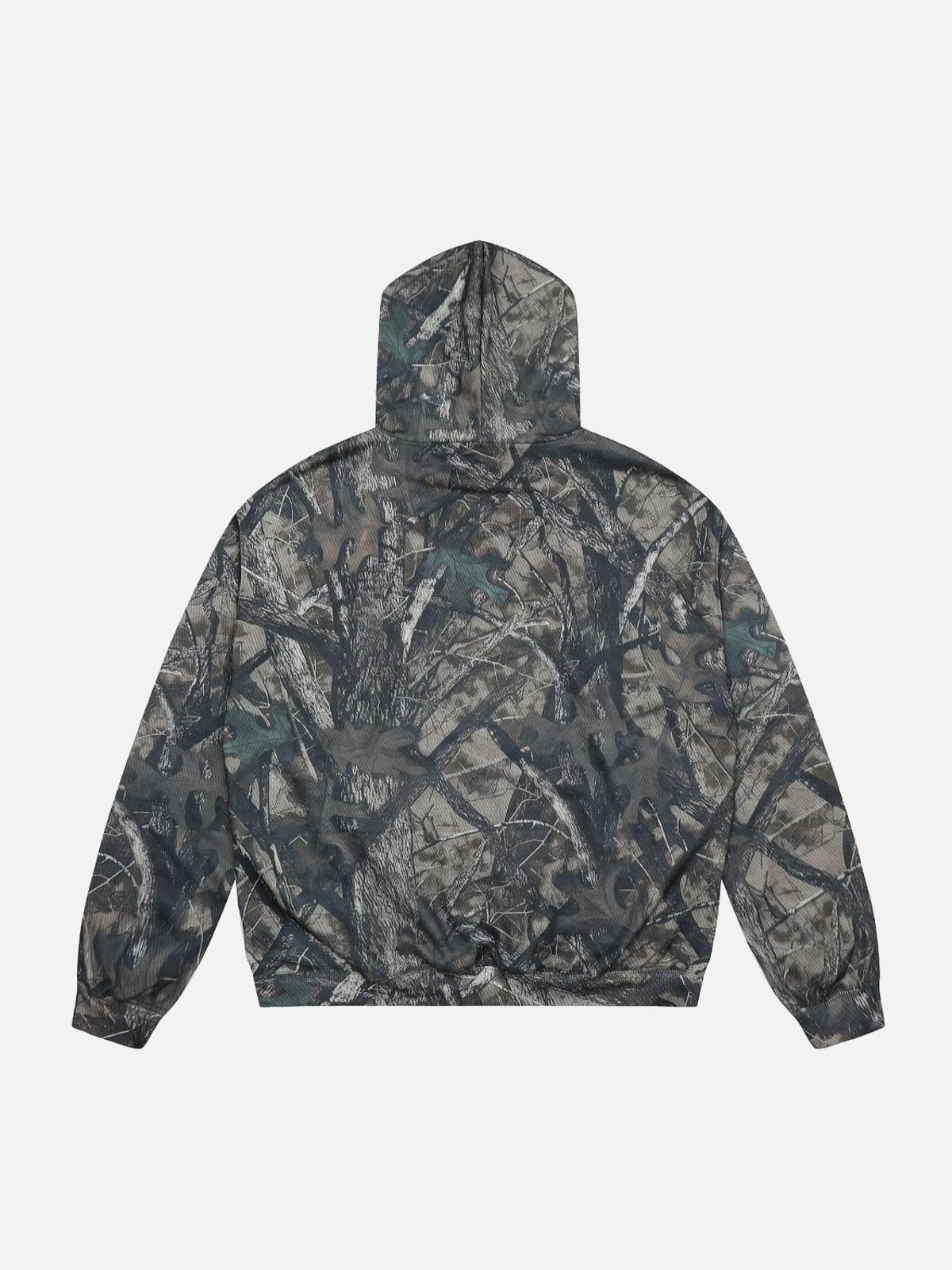 Vintage Tree Camouflage Full Print Hoodie
