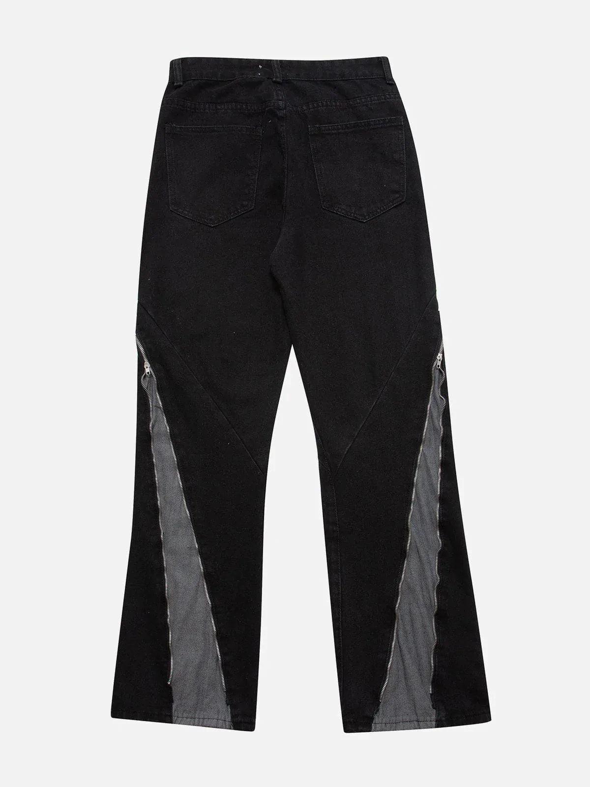 Vintage Wash Adjustable Zip Jeans