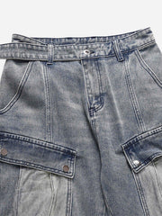 Vintage Washed And Frayed Baggy Jeans
