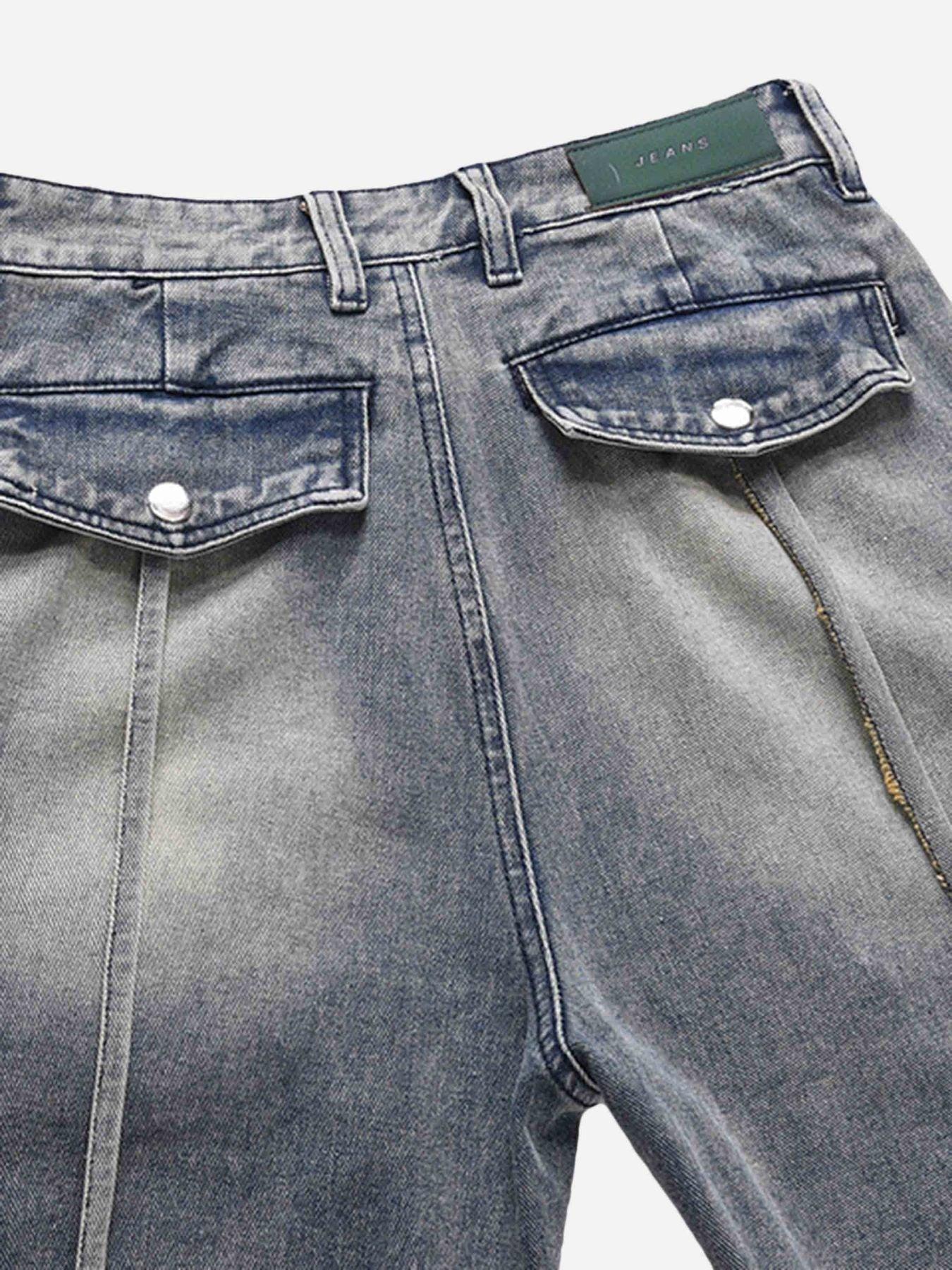 Vintage Washed And Frayed Baggy Jeans