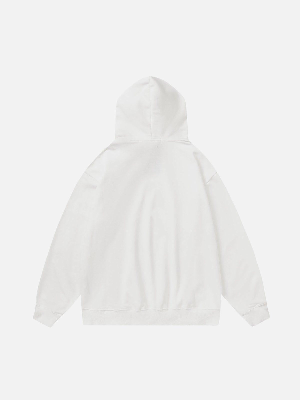 Vintage Washed Dark Print Hoodie