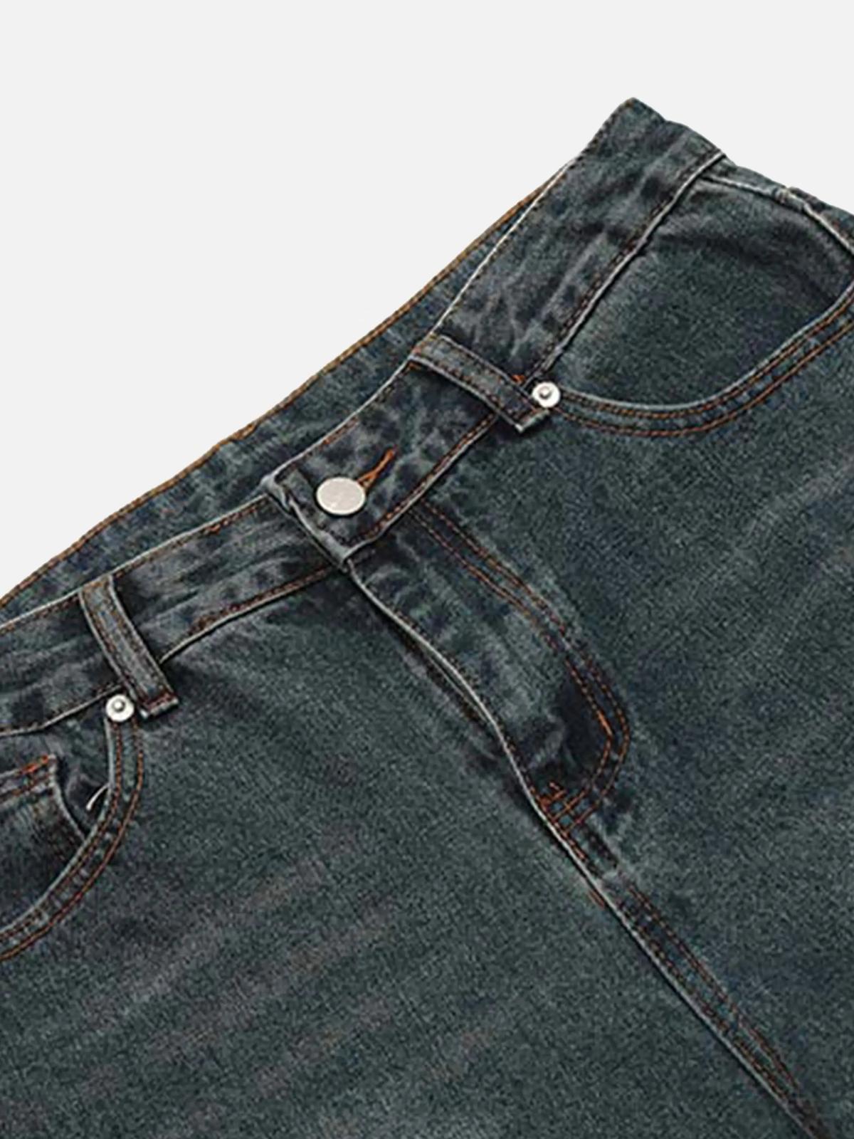 Vintage Washed Deconstructed Jeans