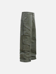 Vintage Washed Distressed Cargo Pants