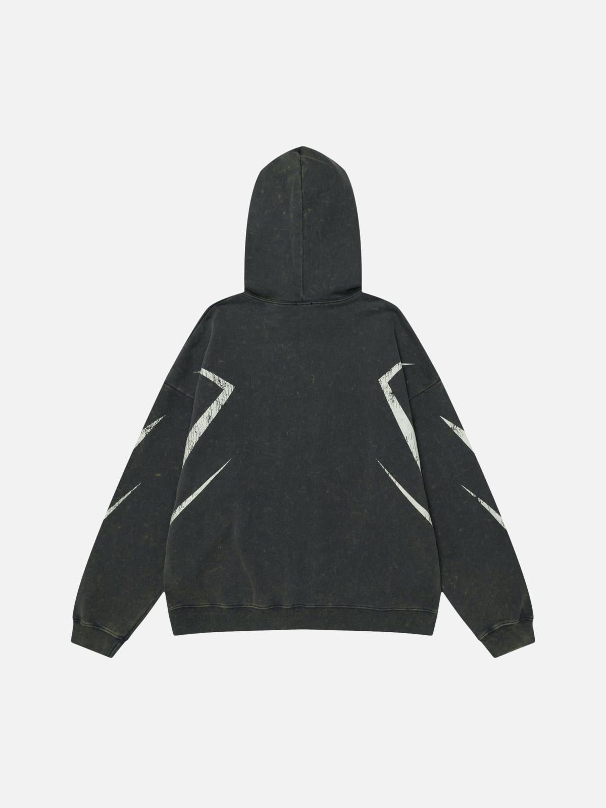 Vintage Washed Distressed Hoodie