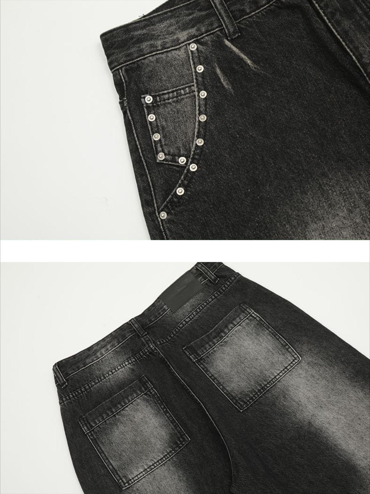 Vintage Washed Distressed Jeans