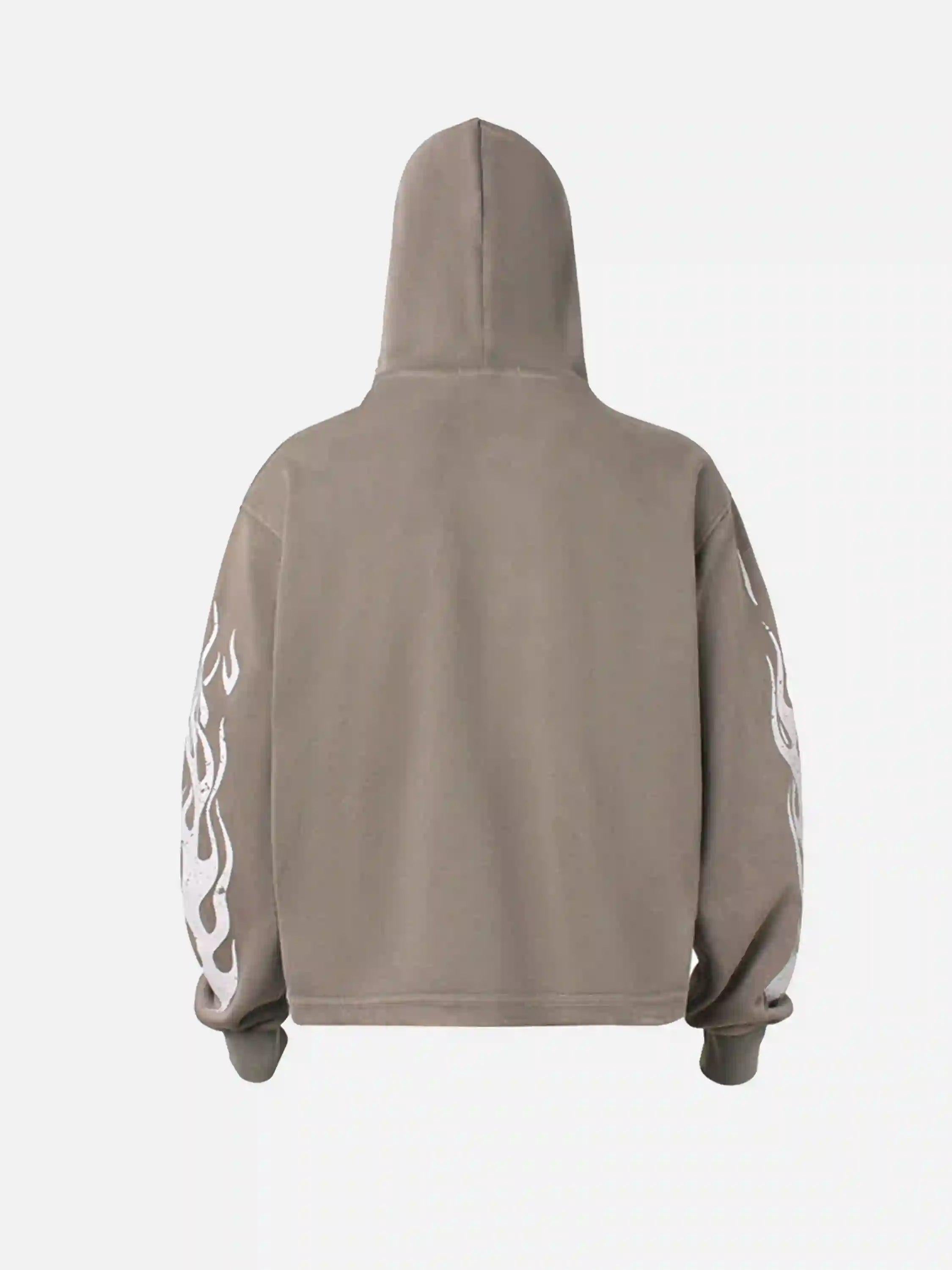 Vintage Washed Letter Print Hoodie