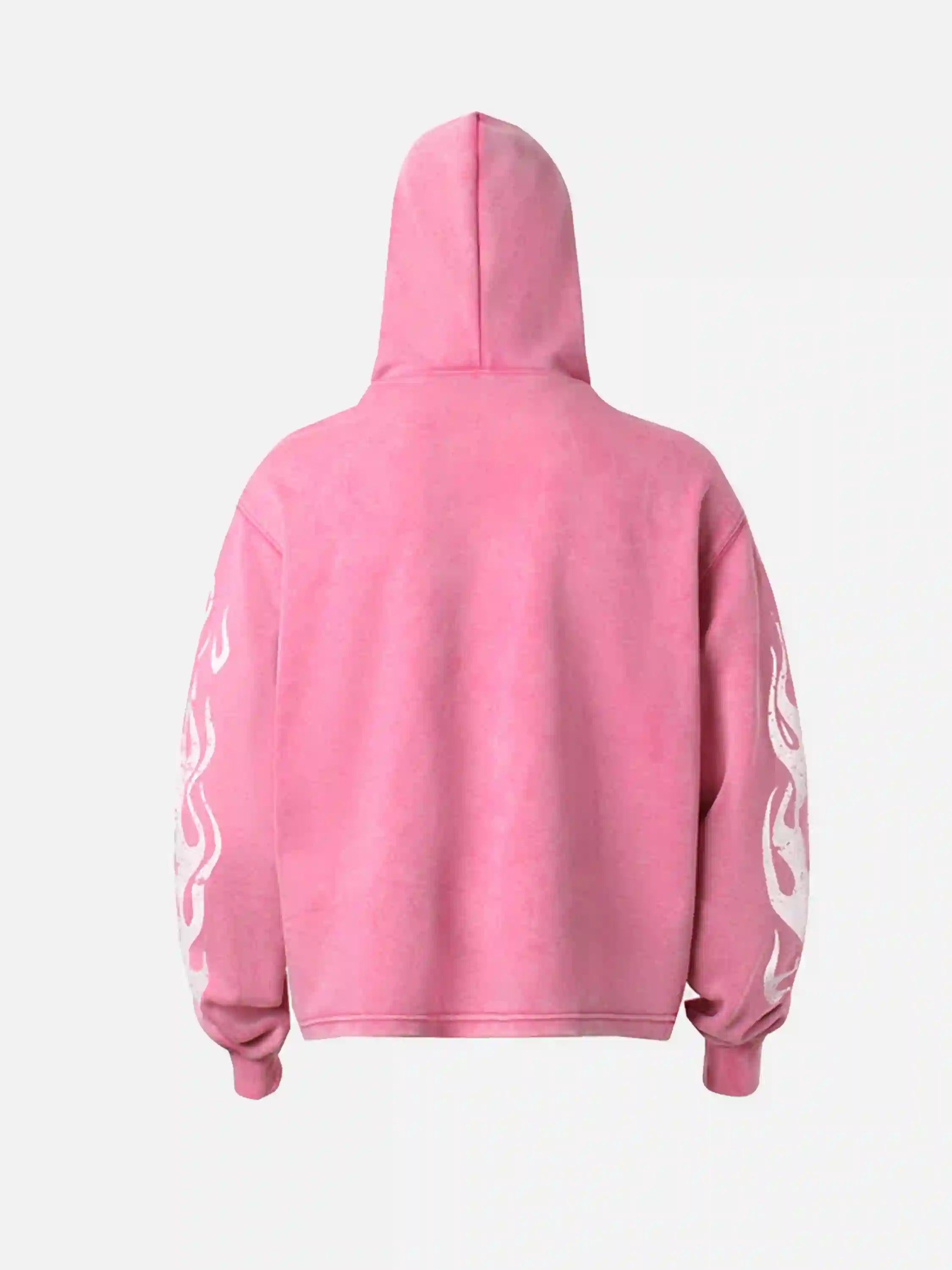 Vintage Washed Letter Print Hoodie