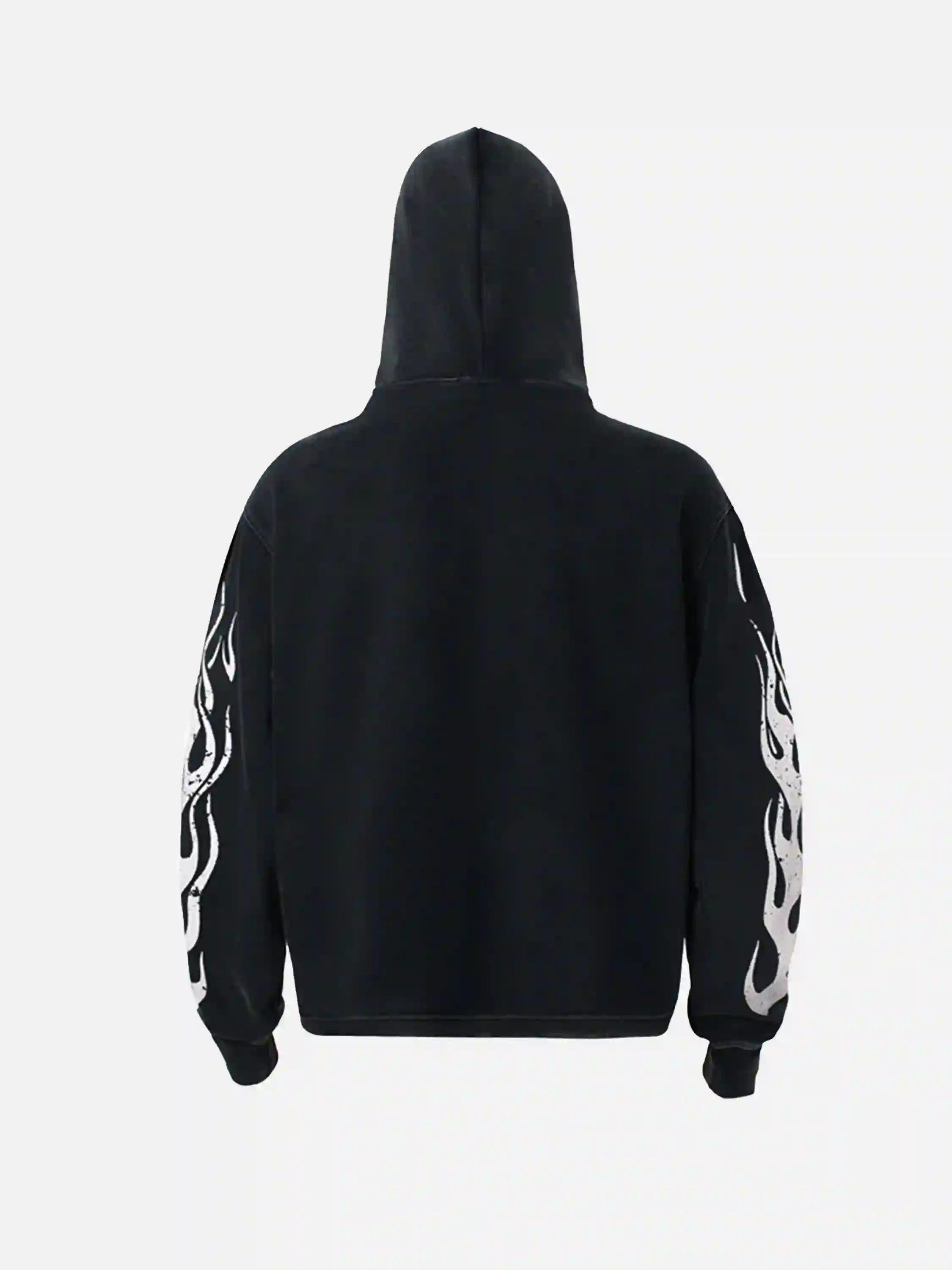 Vintage Washed Letter Print Hoodie