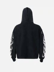Vintage Washed Letter Print Hoodie