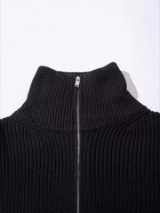 Vintage Worn Loose zipper Sweater