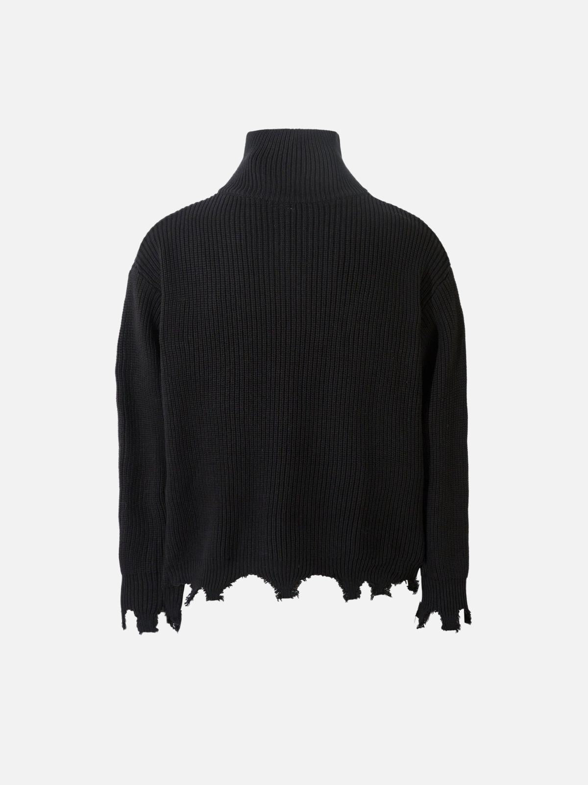 Vintage Worn Loose zipper Sweater