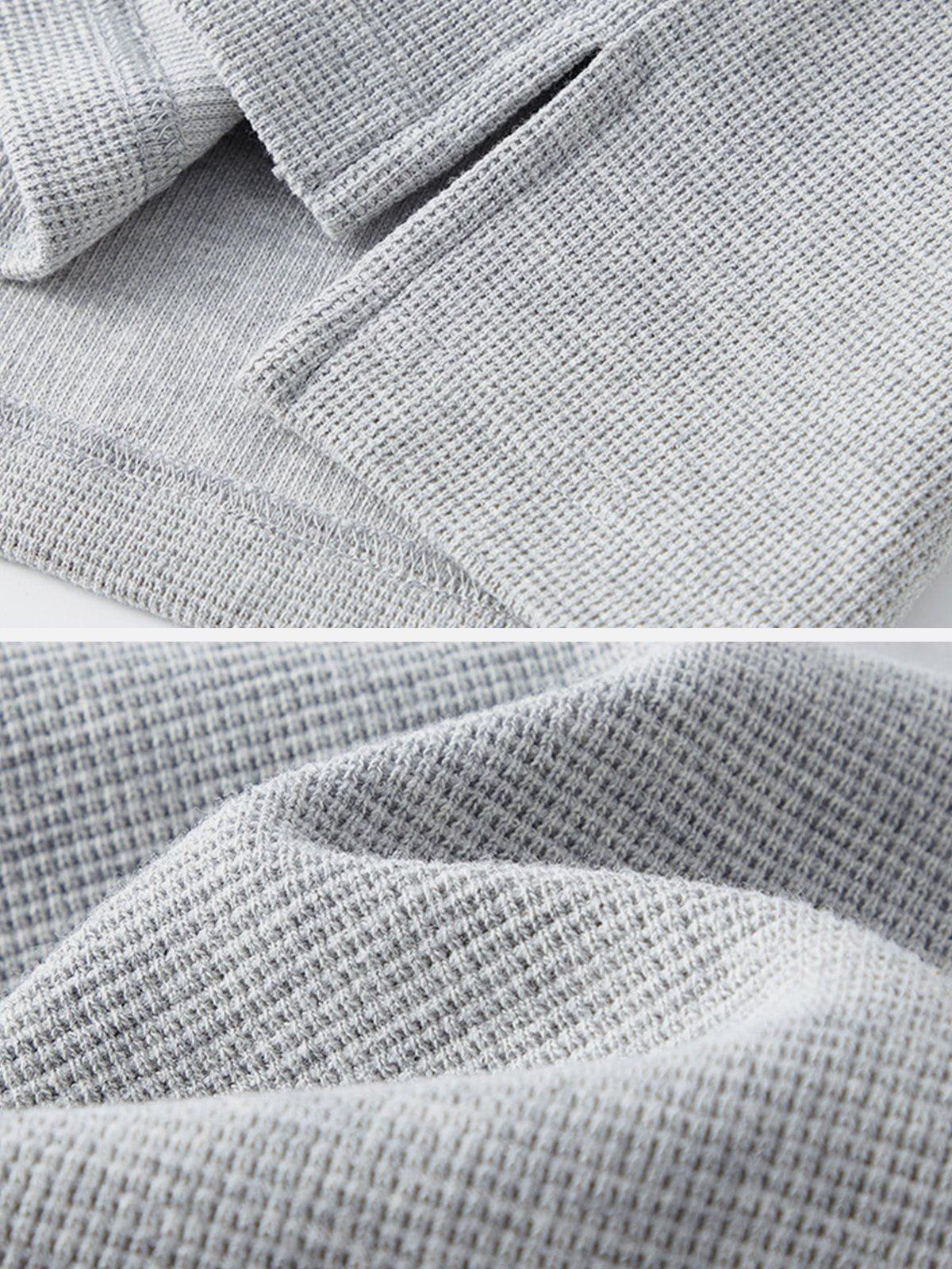 Waffle Stitching Contrast Tee