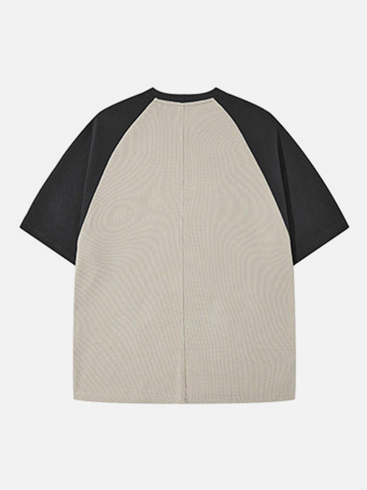 Waffle Stitching Contrast Tee