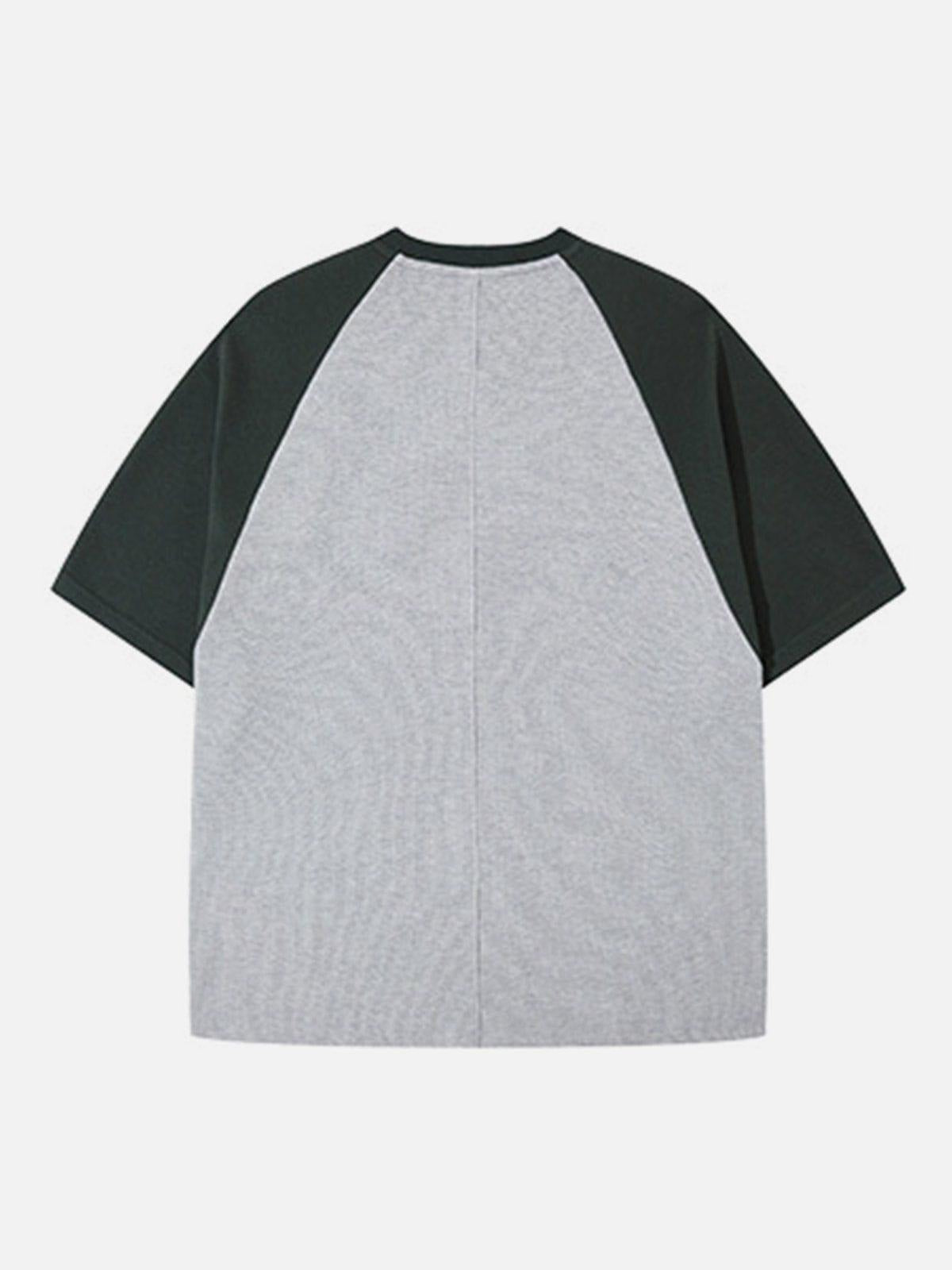 Waffle Stitching Contrast Tee