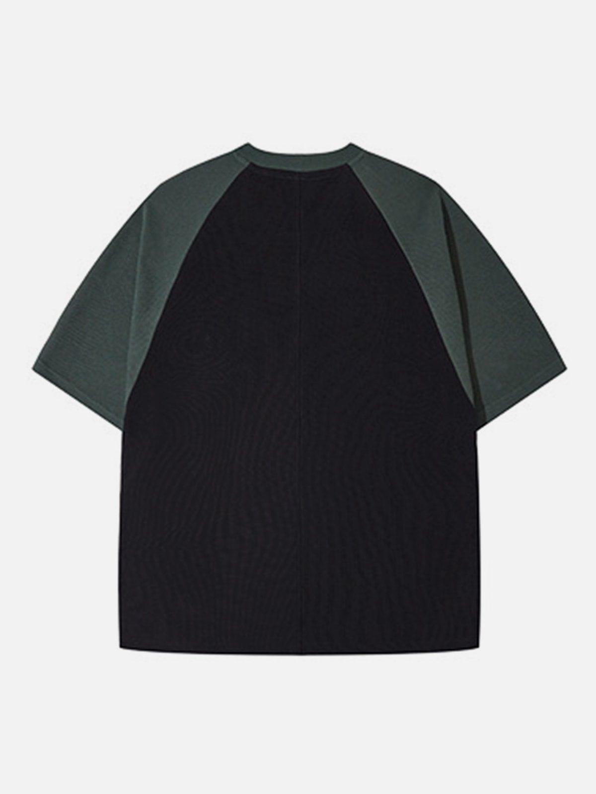 Waffle Stitching Contrast Tee