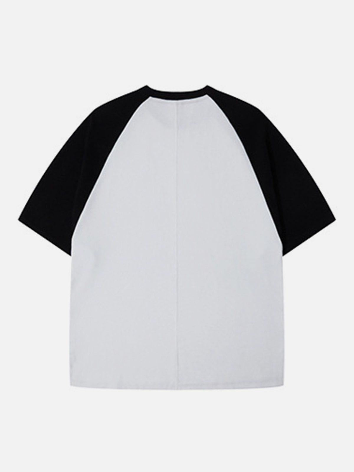 Waffle Stitching Contrast Tee