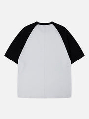Waffle Stitching Contrast Tee