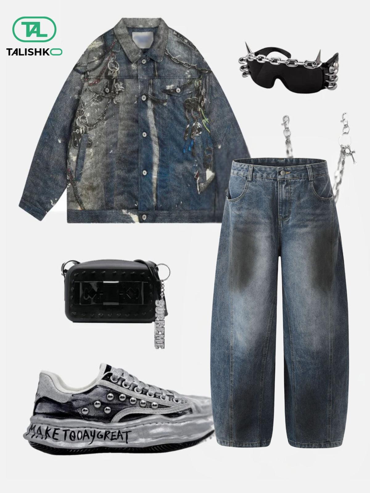 Washed Barrel Loose Jeans
