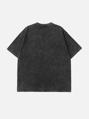 Washed Body Skeleton Print Tee