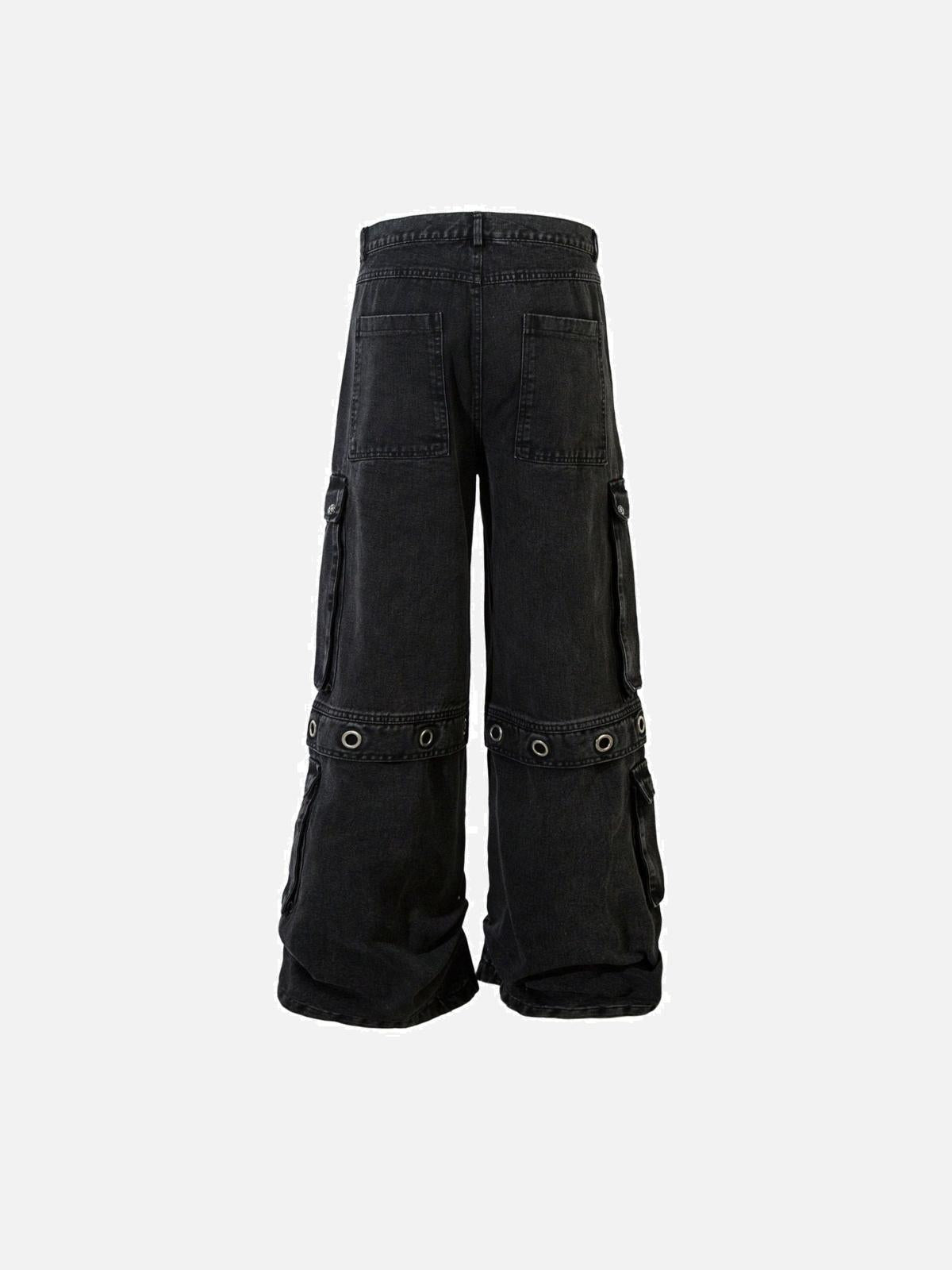 Washed Cargo Jeans
