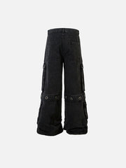 Washed Cargo Jeans