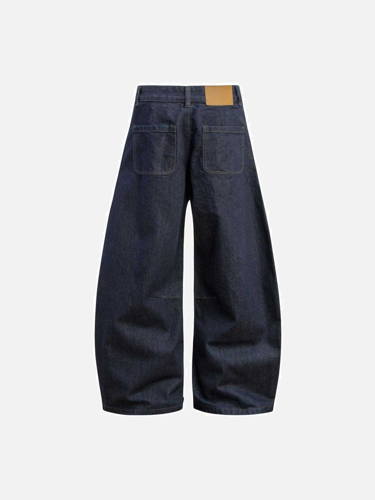 Washed Curved Jeans