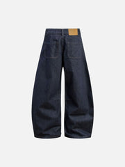 Washed Curved Jeans