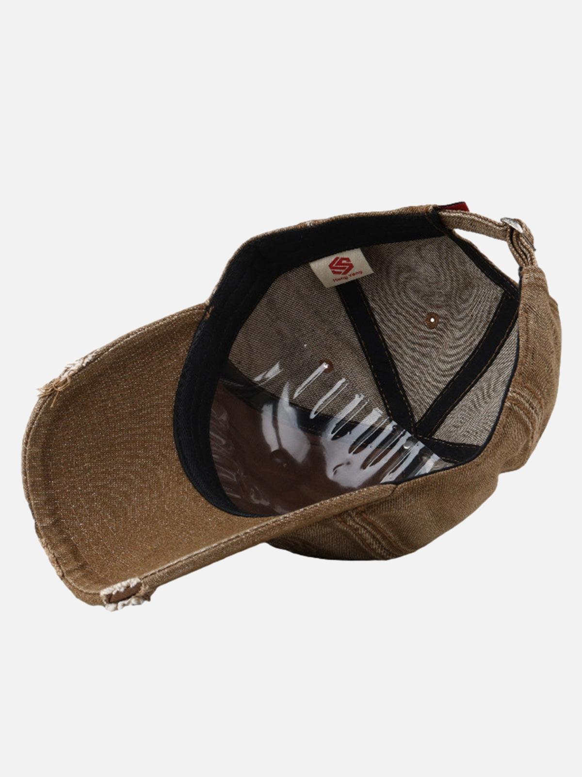 Washed "DIFFERENT GENERATION" Denim Baseball Cap