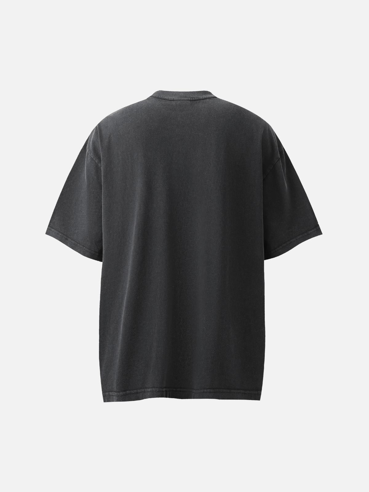 Washed Digital Art Street Rap T-Shirt