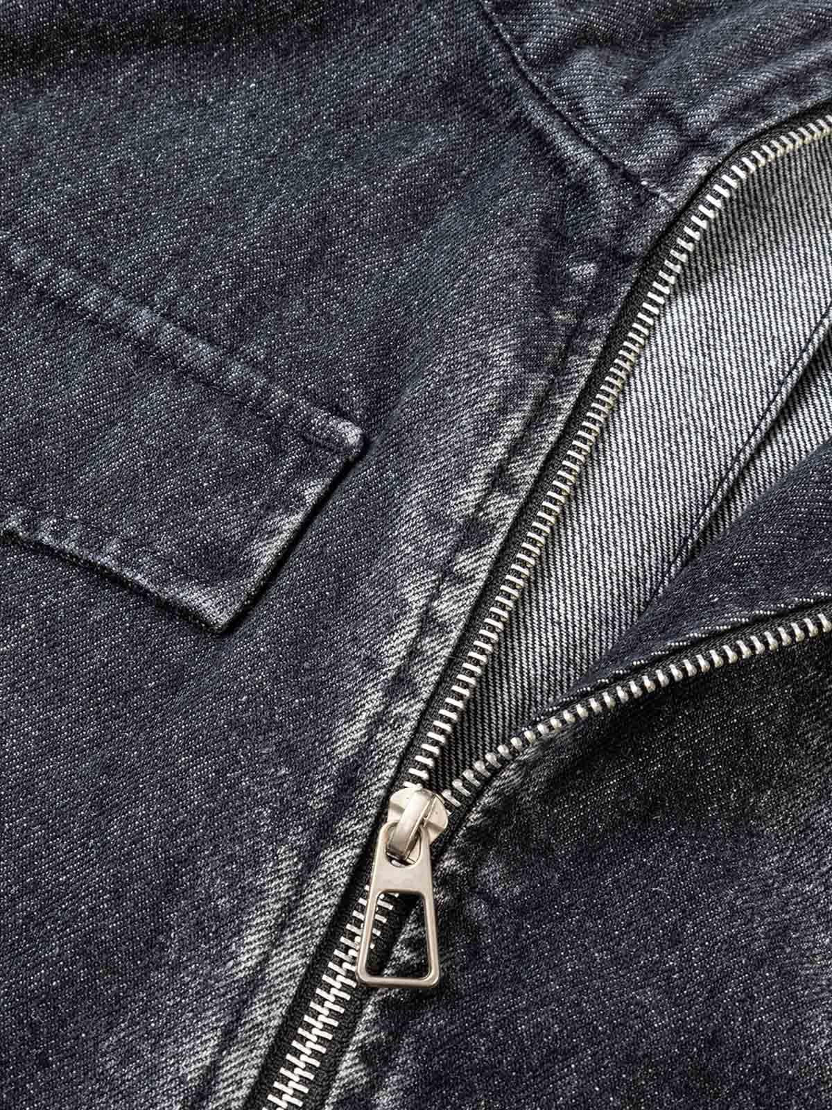 Washed Distressed Denim Jacket