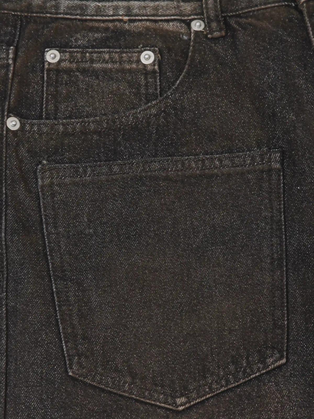 Washed Distressed Multi-Pocket Ripped Jeans