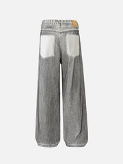 Washed Distressed Multi-Pocket Ripped Jeans