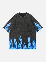 Washed Flame Printed Tee