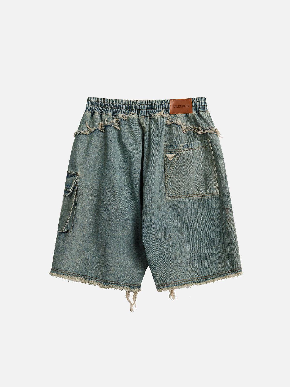 Washed Fringe Jorts