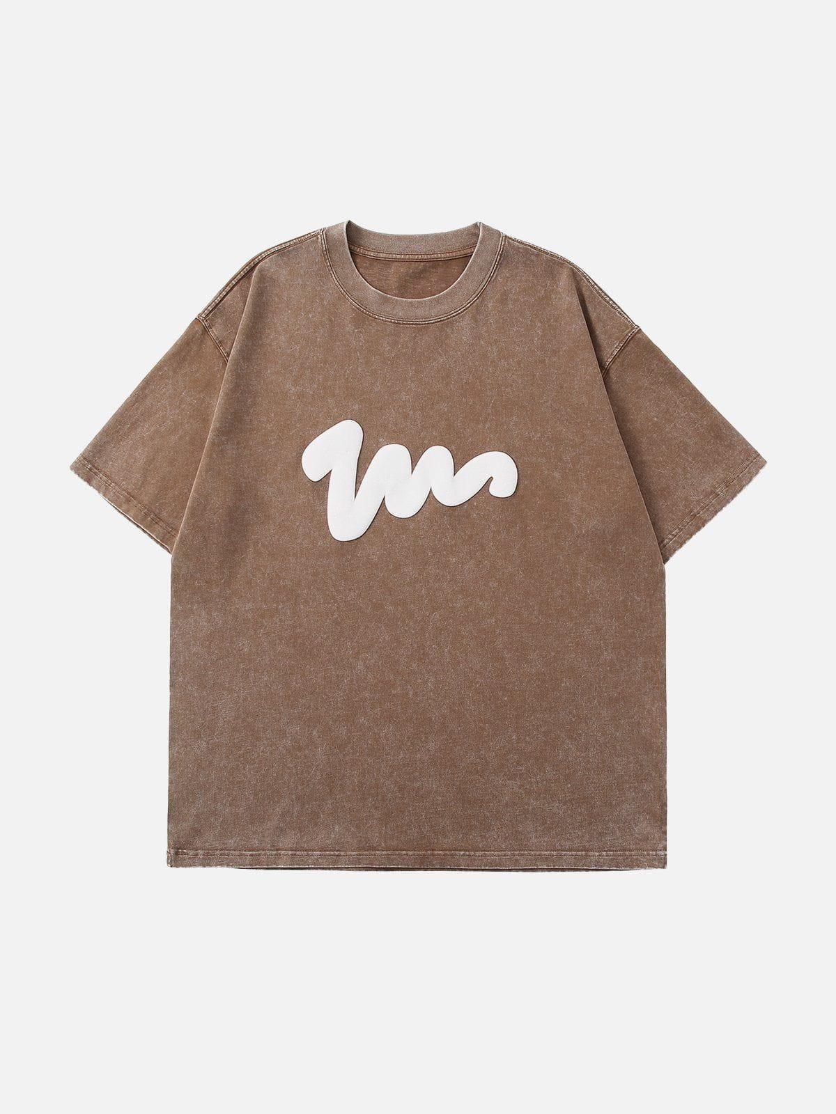 Washed Graffiti Print Tee