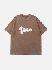 Washed Graffiti Print Tee