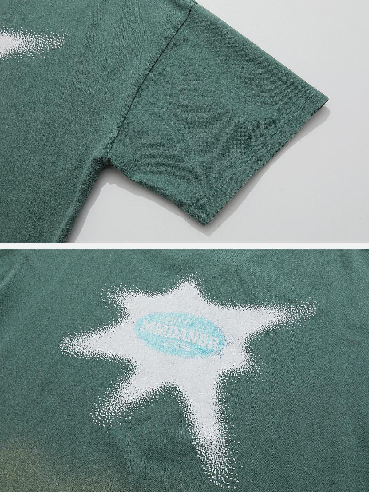 Washed Graphic Gradient Tee