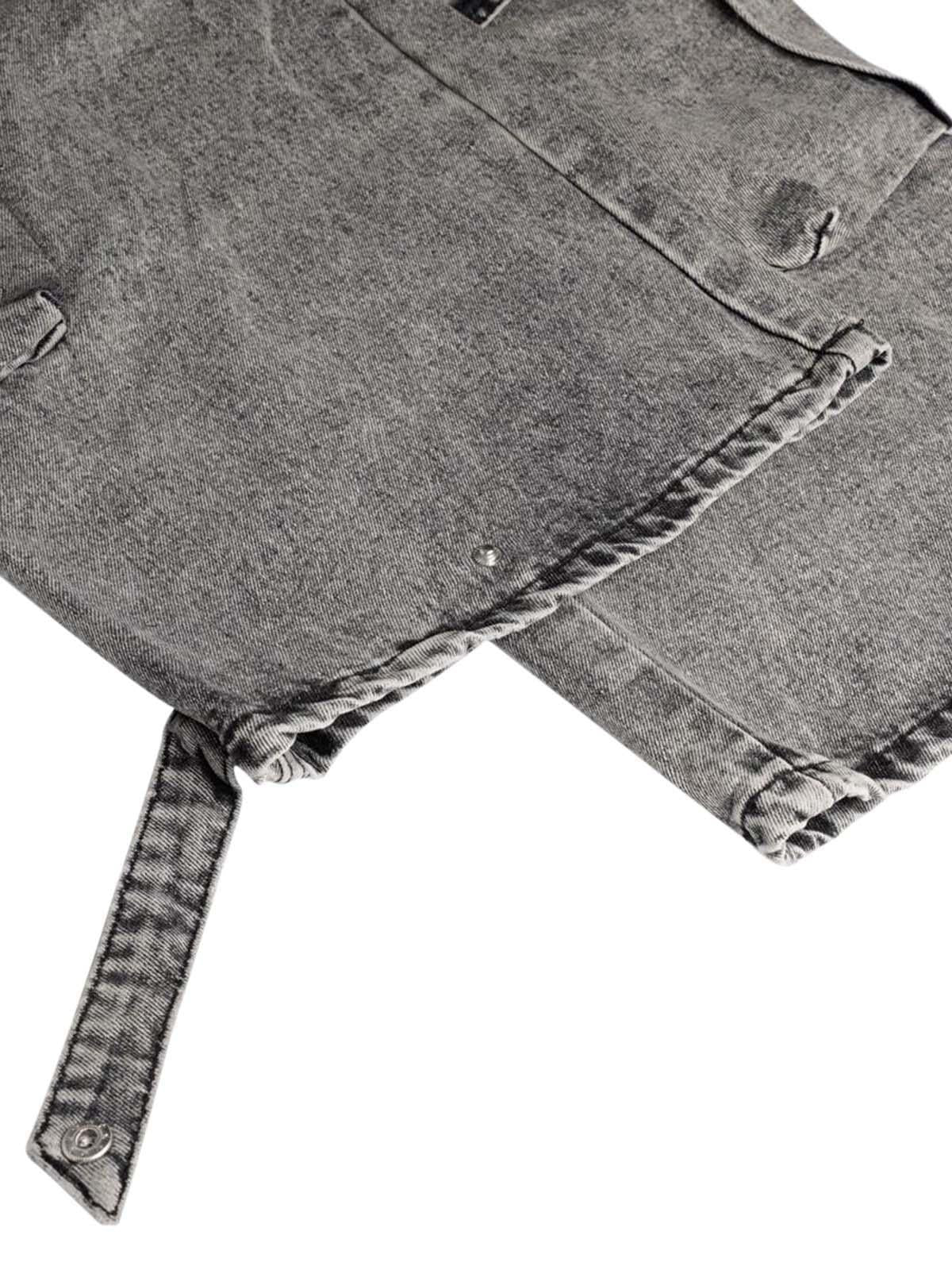 Washed Multi-Pocket Cargo Jeans