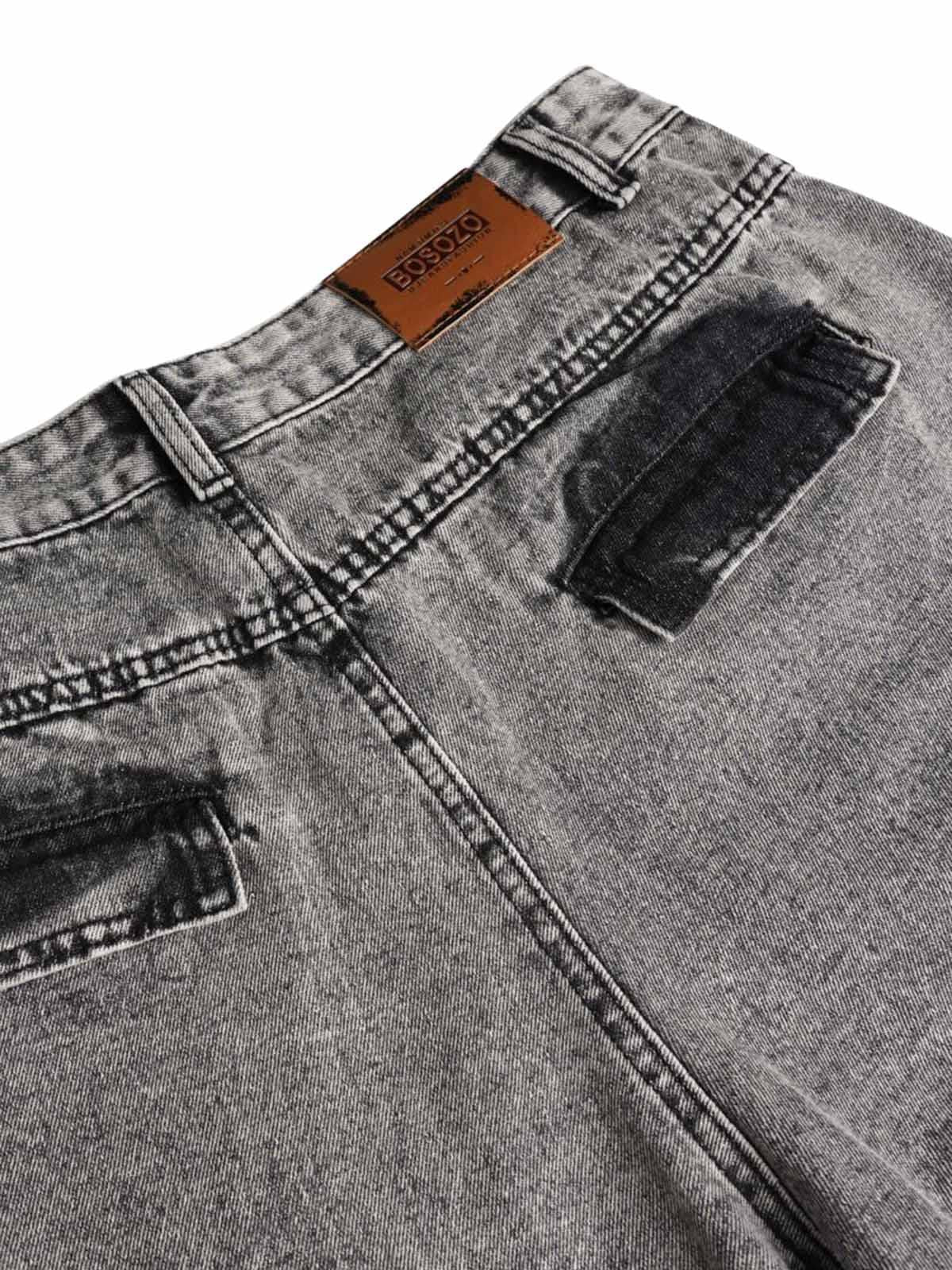 Washed Multi-Pocket Cargo Jeans