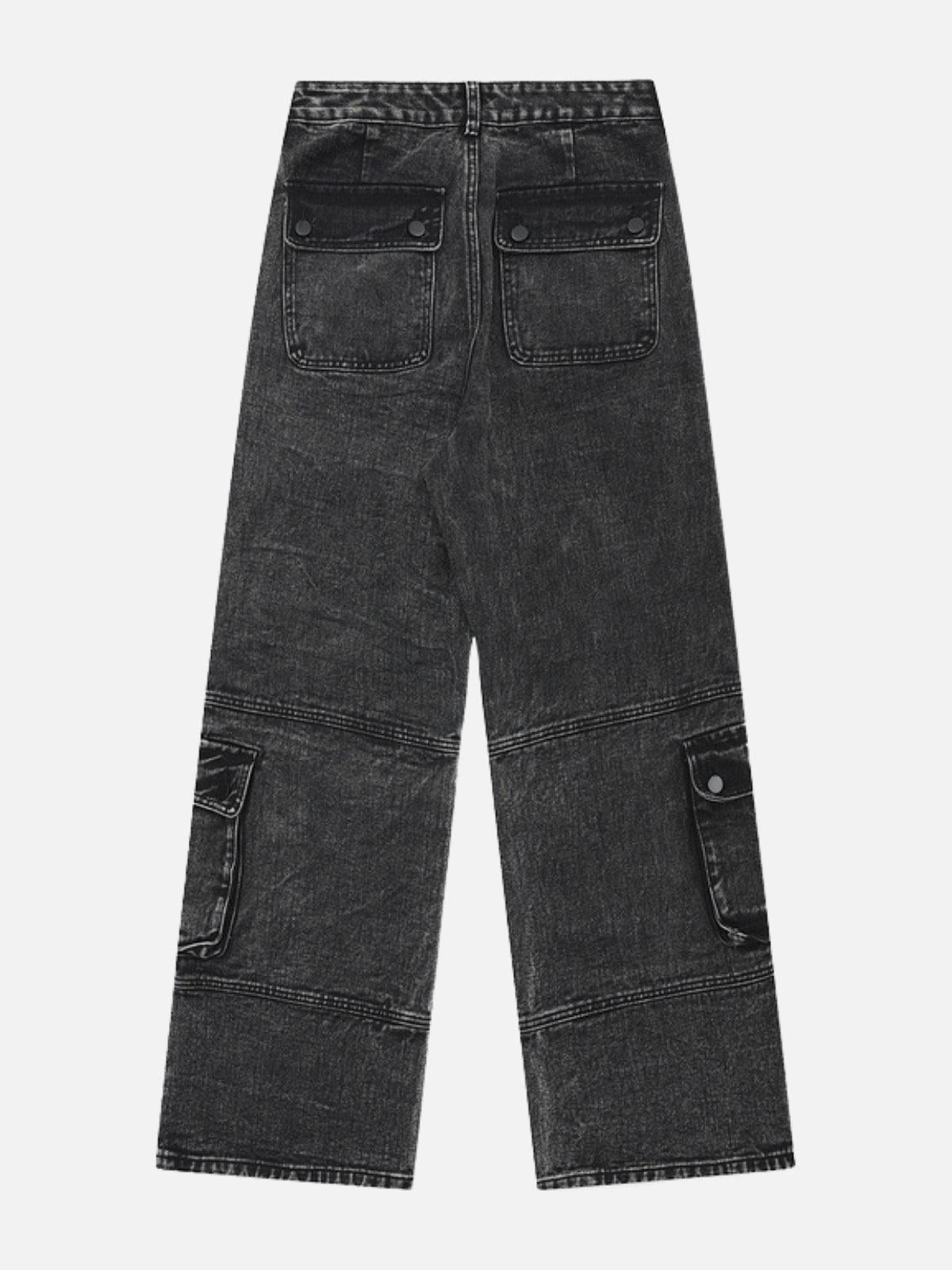 Washed Multi Pocket Jeans